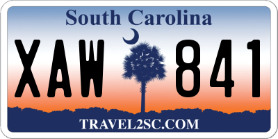 SC license plate XAW841