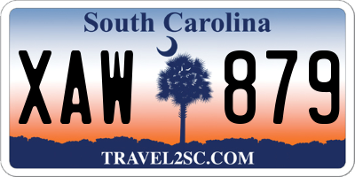 SC license plate XAW879