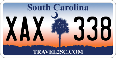 SC license plate XAX338