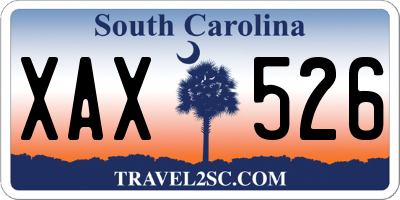 SC license plate XAX526
