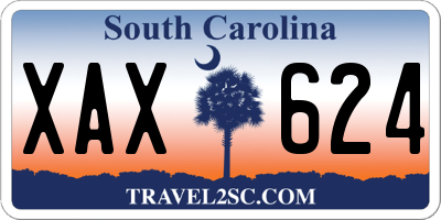 SC license plate XAX624