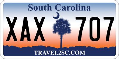 SC license plate XAX707