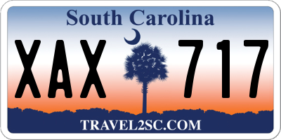 SC license plate XAX717