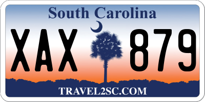 SC license plate XAX879