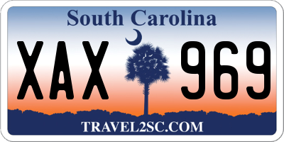 SC license plate XAX969