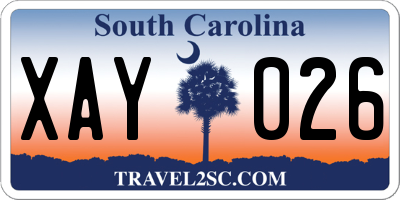 SC license plate XAY026