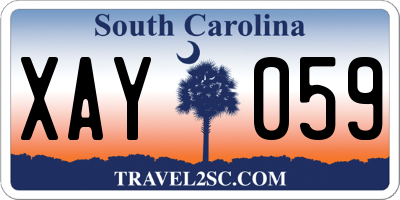 SC license plate XAY059