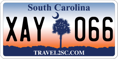 SC license plate XAY066
