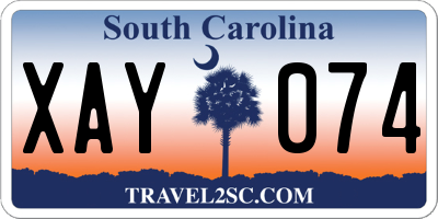SC license plate XAY074