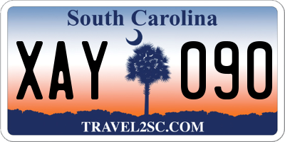 SC license plate XAY090