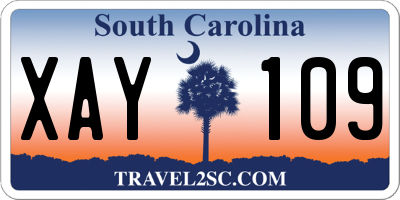 SC license plate XAY109