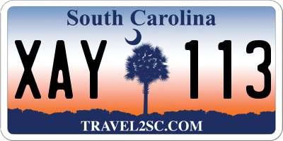 SC license plate XAY113