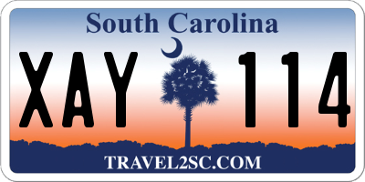 SC license plate XAY114