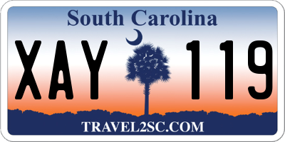 SC license plate XAY119
