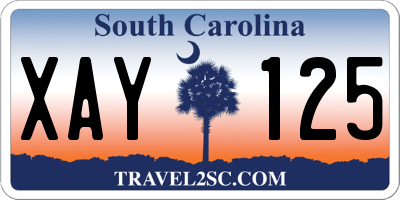SC license plate XAY125