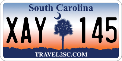 SC license plate XAY145