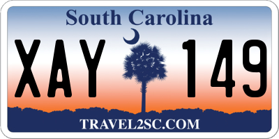 SC license plate XAY149