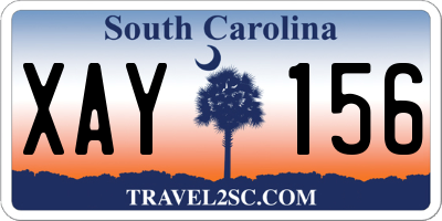 SC license plate XAY156