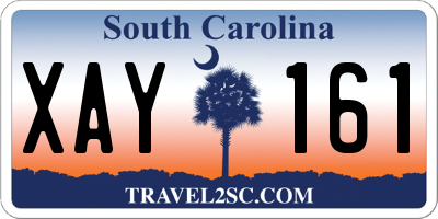 SC license plate XAY161