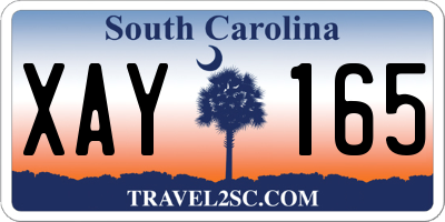SC license plate XAY165