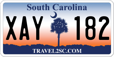 SC license plate XAY182