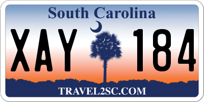 SC license plate XAY184