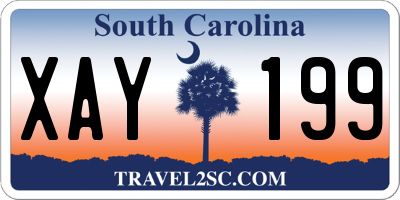 SC license plate XAY199