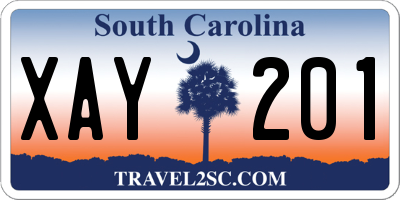 SC license plate XAY201