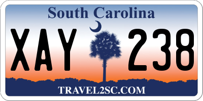 SC license plate XAY238