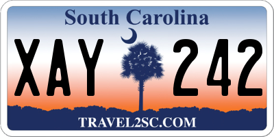 SC license plate XAY242