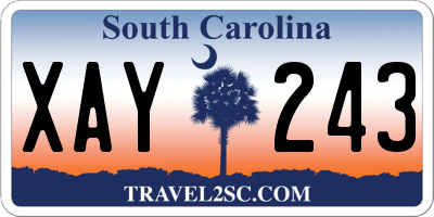 SC license plate XAY243