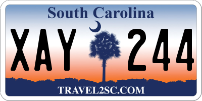 SC license plate XAY244