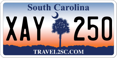 SC license plate XAY250