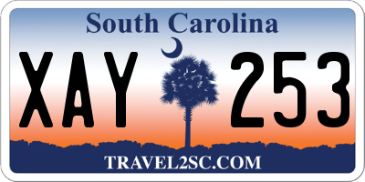 SC license plate XAY253