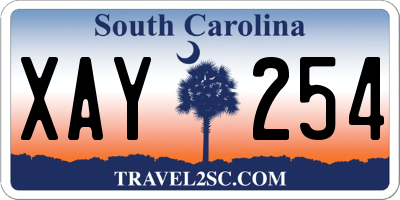SC license plate XAY254