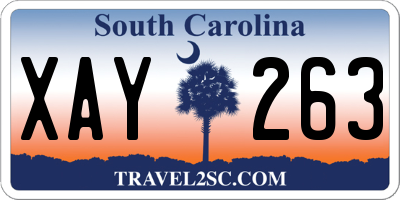 SC license plate XAY263