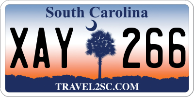 SC license plate XAY266
