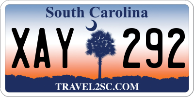 SC license plate XAY292