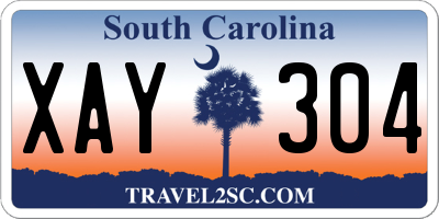 SC license plate XAY304