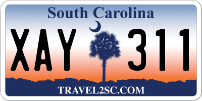SC license plate XAY311