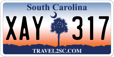 SC license plate XAY317