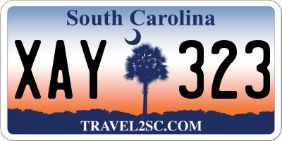 SC license plate XAY323