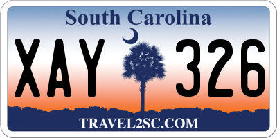 SC license plate XAY326
