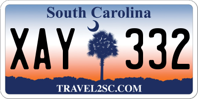 SC license plate XAY332
