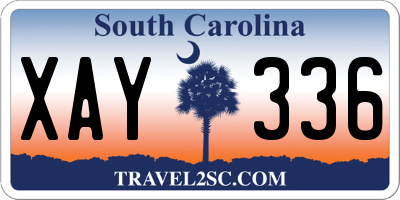 SC license plate XAY336