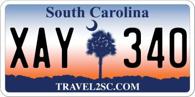 SC license plate XAY340
