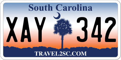 SC license plate XAY342