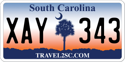 SC license plate XAY343
