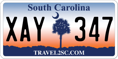 SC license plate XAY347