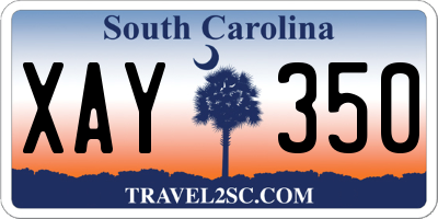 SC license plate XAY350